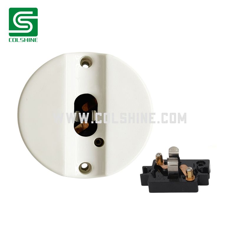 S14d Ceramic Socket for LED Stick Bulb – Surface Mount Porcelain Holder